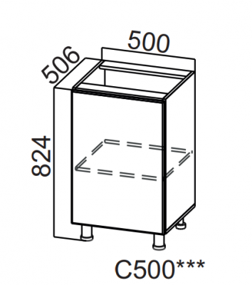 Шкаф нижний 500 Бостон