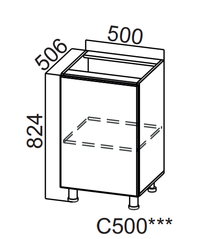 Шкаф нижний 500 Бостон