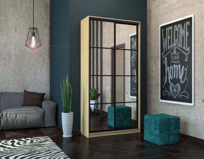 Шкаф-купе Лофт 1200 фасад зеркало 3г