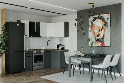 Кухонный гарнитур угловой Вегас-2000х1200 (стол. 26 мм)