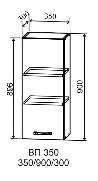 Шкаф верхний 350/900 Ройс