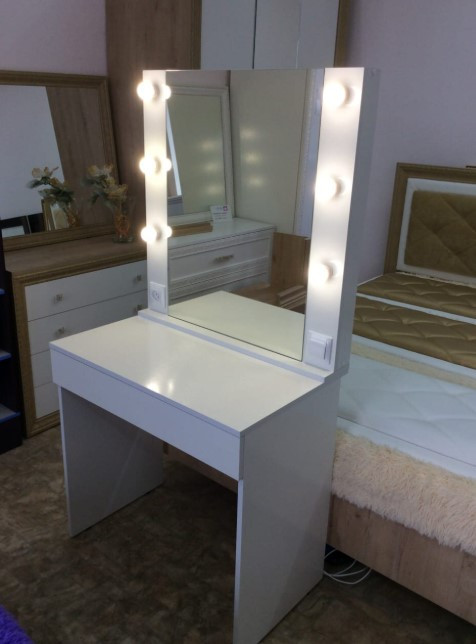 Стол гримерный с зеркалом без ламп Велес 