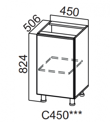 Шкаф нижний 450 Бостон