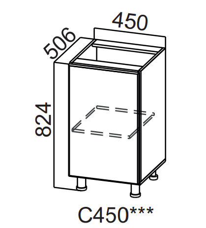 Шкаф нижний 450 Бостон