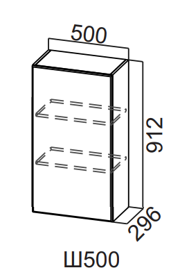 Шкаф навесной 500/912 Вельвет