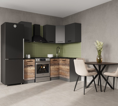 Кухонный гарнитур угловой Трансильвания-2000х1200 (стол. 26 мм)