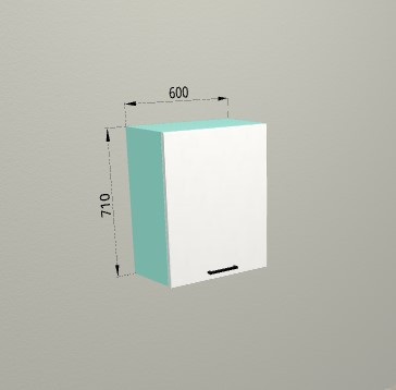 Шкаф навесной 600 1 дверь Санвут