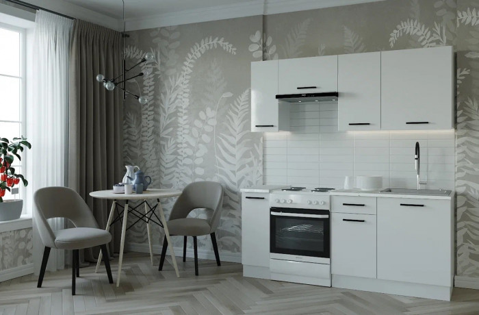 Кухонный гарнитур Жемчуг 1800 мм (стол. 26 мм)