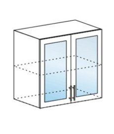 Шкаф верхний 800 со стеклом Ксения