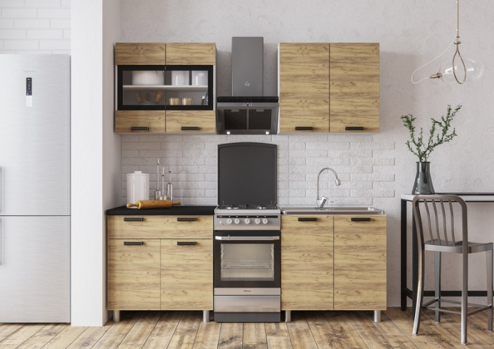 Кухонный гарнитур Крафт 1,6 со столешницей