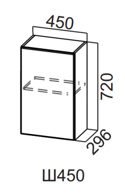 Шкаф навесной 450/720 Вельвет
