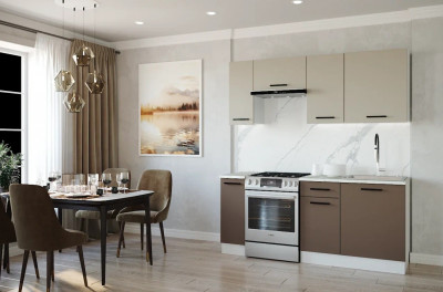 Кухонный гарнитур Латте 1800 мм (стол. 26 мм)