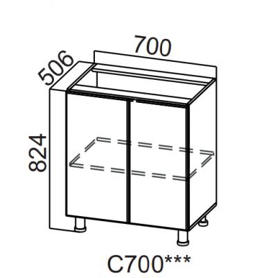 Шкаф нижний 700 Бостон