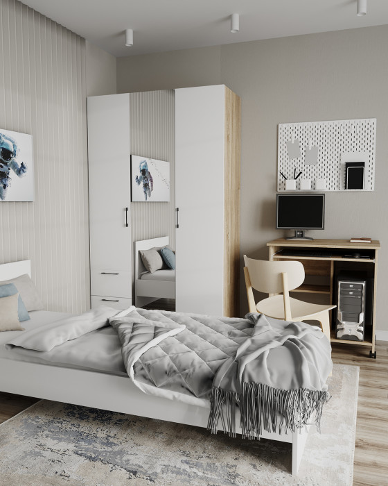 Шкаф распашной 1200 3-х дверный Индиго