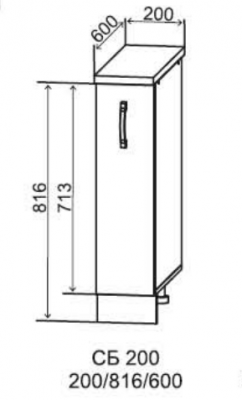 Шкаф нижний бутылочница 200 Монца