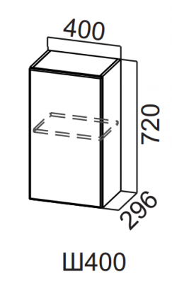 Шкаф навесной 400/720 Вельвет