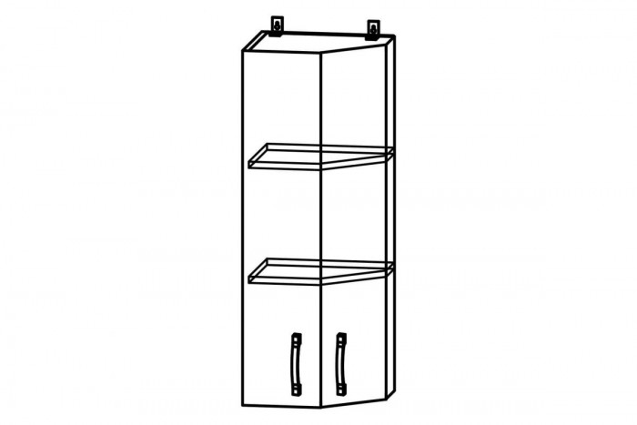 Шкаф верхний 400/900 торцевой Скала