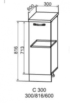 Шкаф нижний 300 Монца
