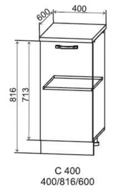 Шкаф нижний 400 Монца